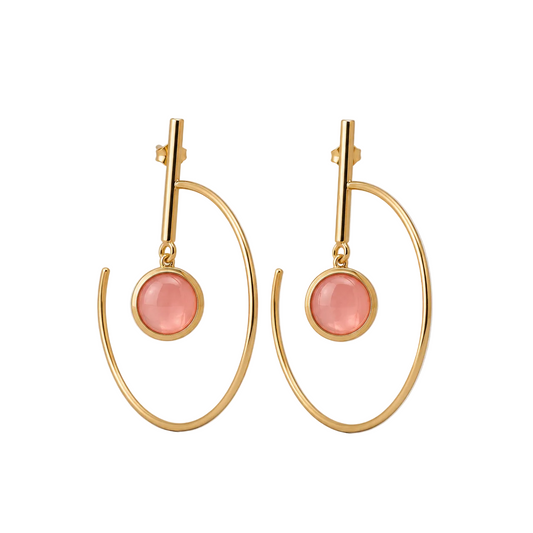 Argola Antonella em Madrepérola Rosa | Ametís