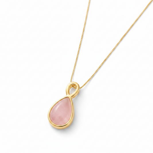 Colar Camila em Quartzo Rosa, Olho de Tigre e Sodalita | Ametís
