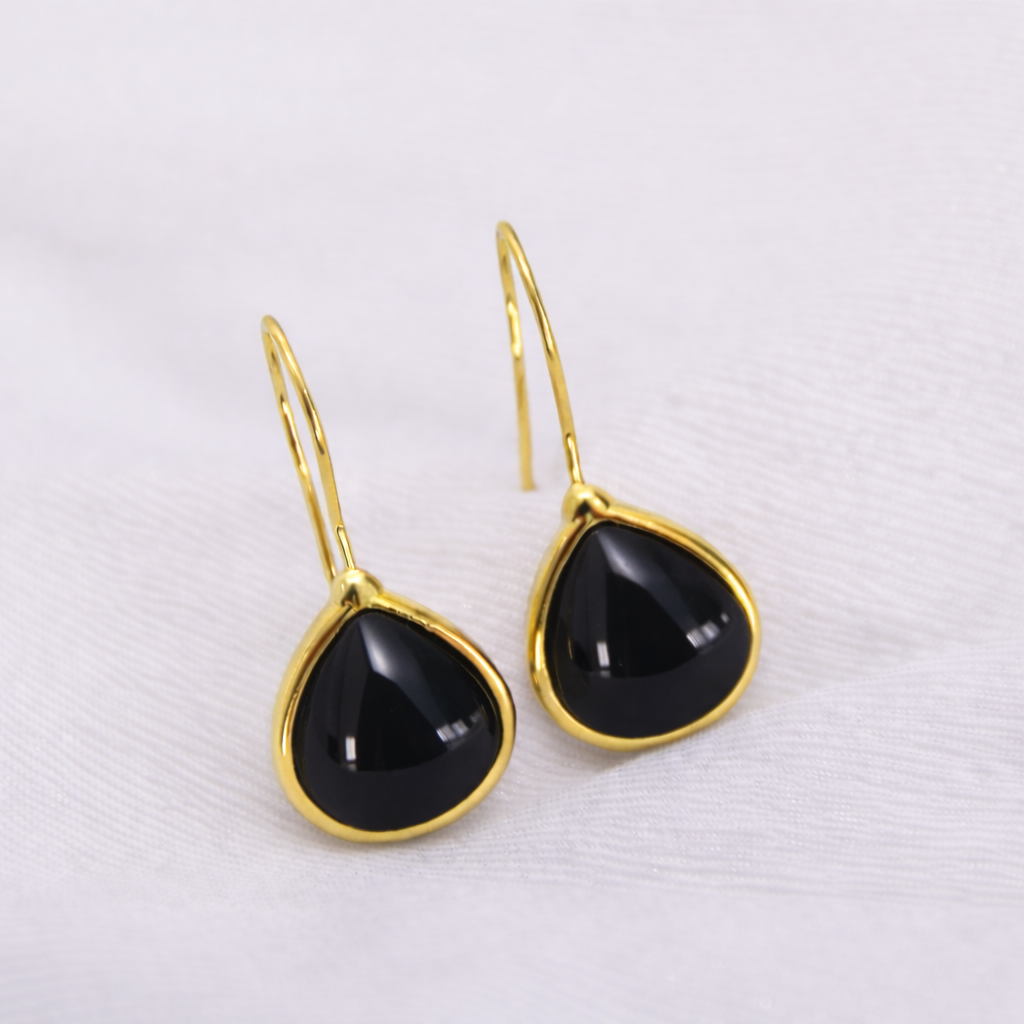 Brinco Liz em Ágata Preta | Ametís