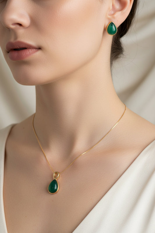 Colar Camila em Quartzo Verde | Ametís