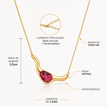 Colar Joy em Rodonita Rosa | Ametís