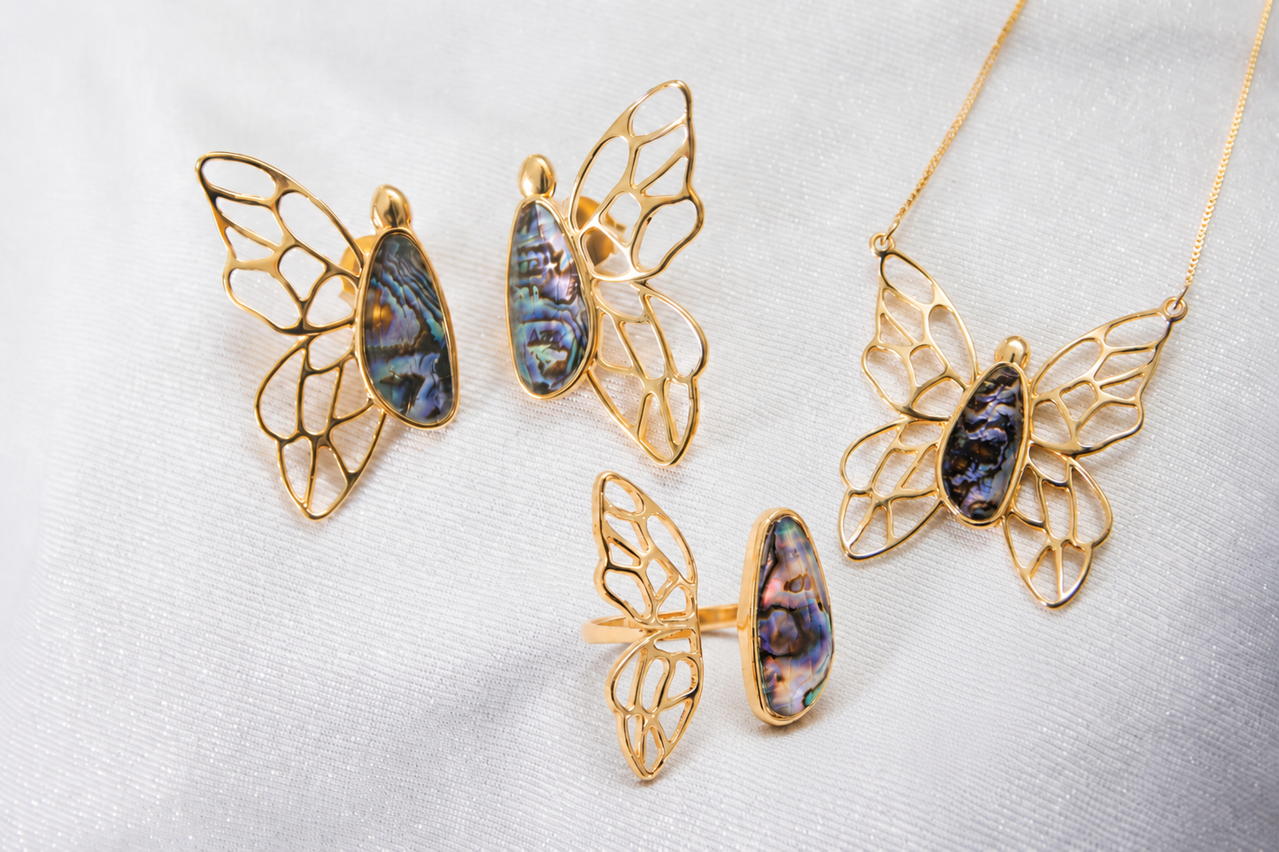 Conjunto Melina Borboleta em Abalone | Ametís