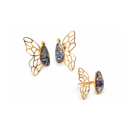 Conjunto Melina Borboleta em Abalone | Ametís
