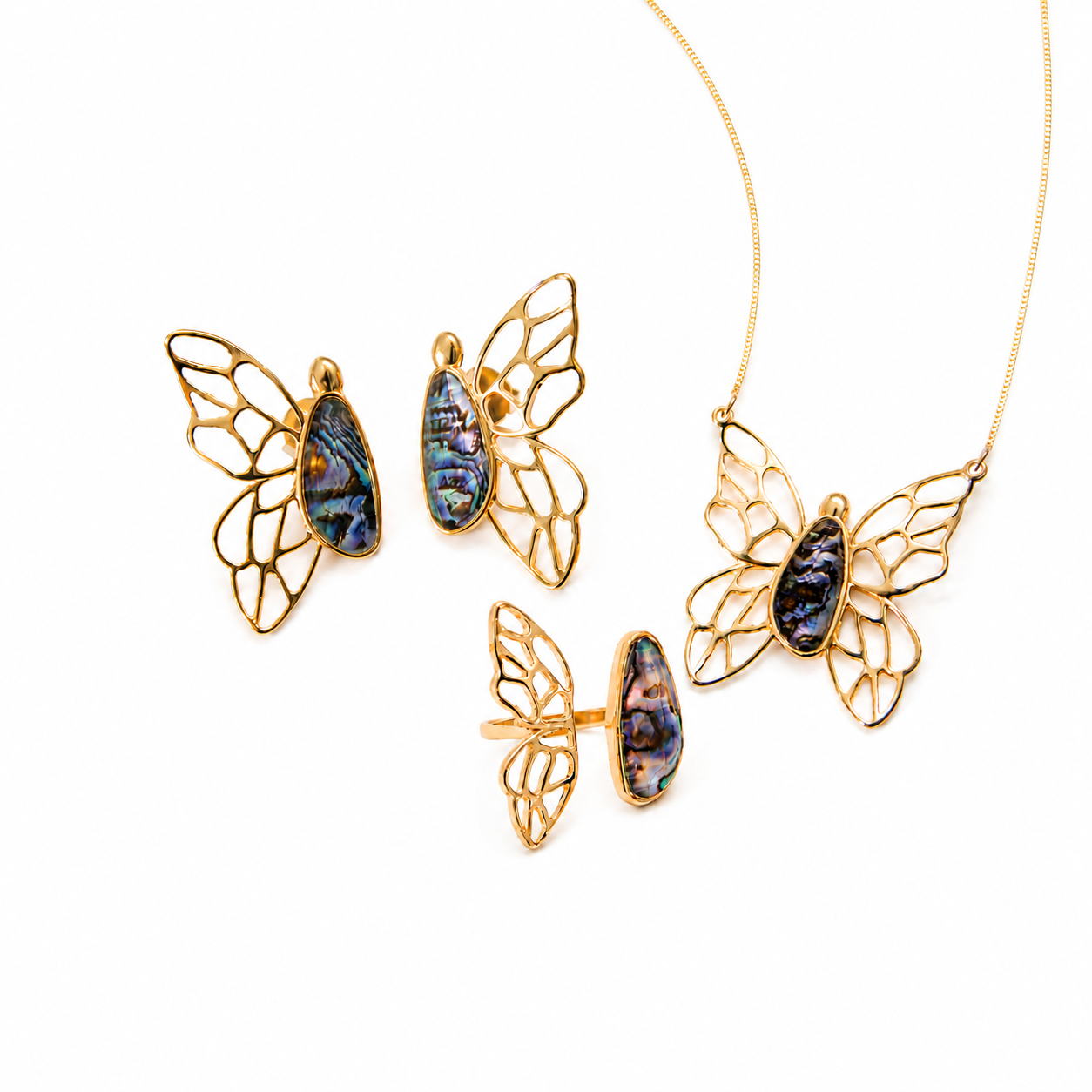 Conjunto Melina Borboleta em Abalone | Ametís