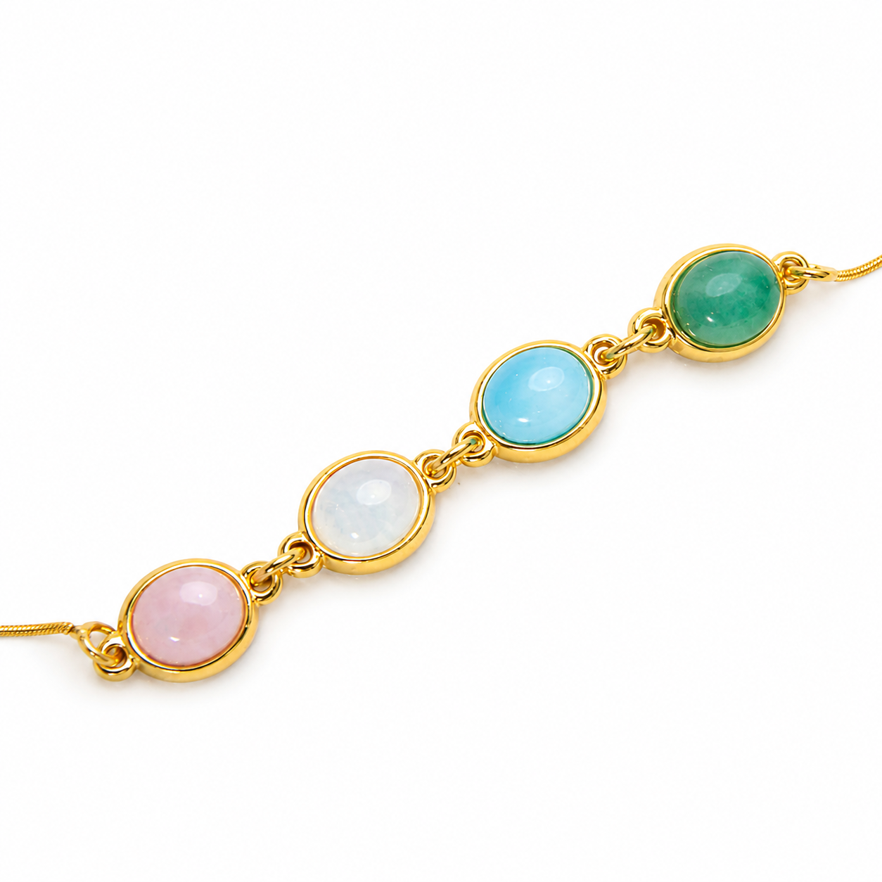 Pulseira Clara em Quartzo Rosa, Ágata Preta e Combinações Exclusivas | Ametís