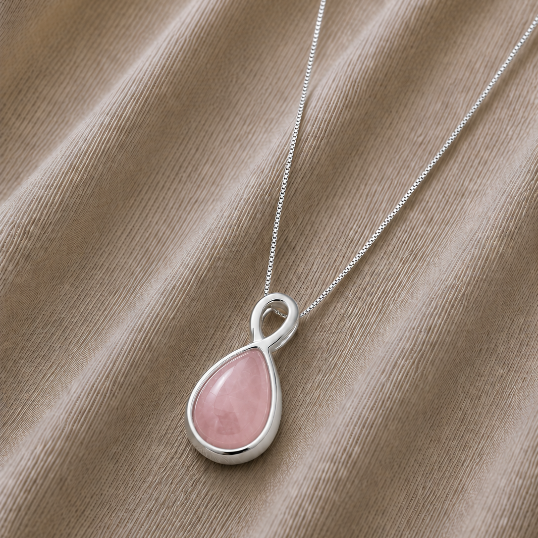 Colar Camila em Quartzo Rosa, Olho de Tigre e Sodalita | Ametís