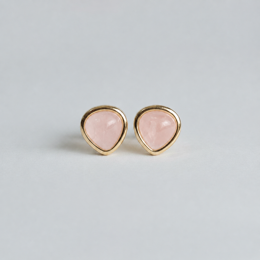 Brinco Sônia em Quartzo Rosa | Ametís