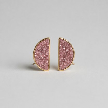 Brinco Amábile em Rodonita Rosa | Ametís