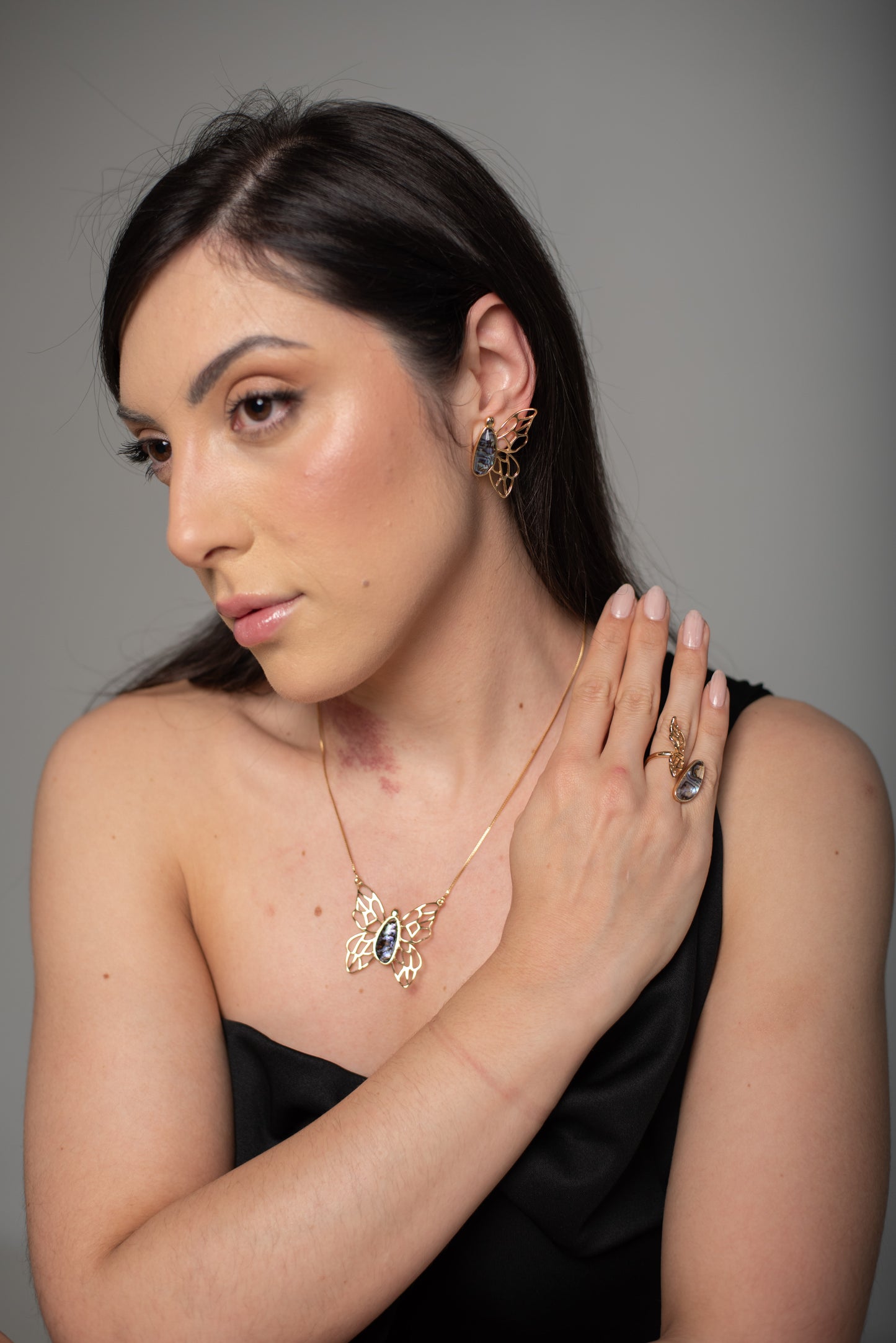 Conjunto Melina Borboleta em Abalone | Ametís