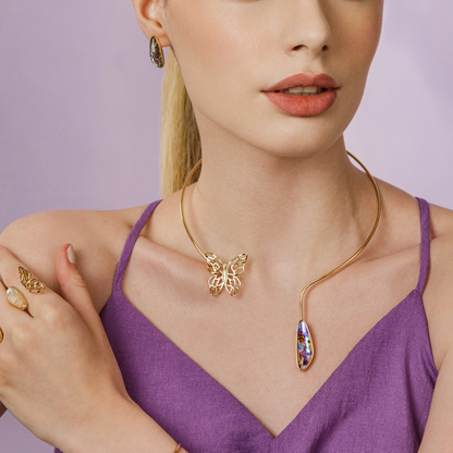 Choker Melina em Abalone e Madrepérola | Semi Joia Ametís